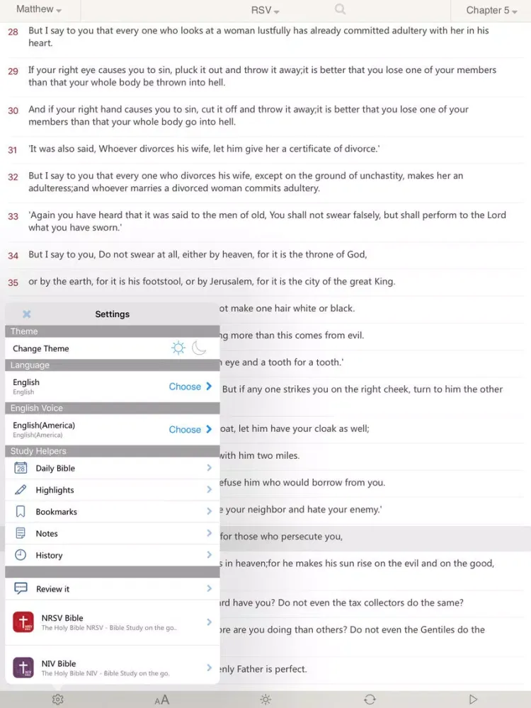Bible : Holy Bible RSV - Bible Study on the go iPad  سکرین شاٹس