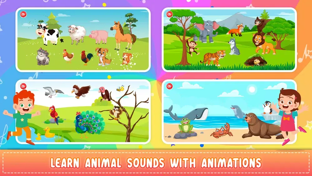 Capturas de tela do Kids piano: Animal Sounds
