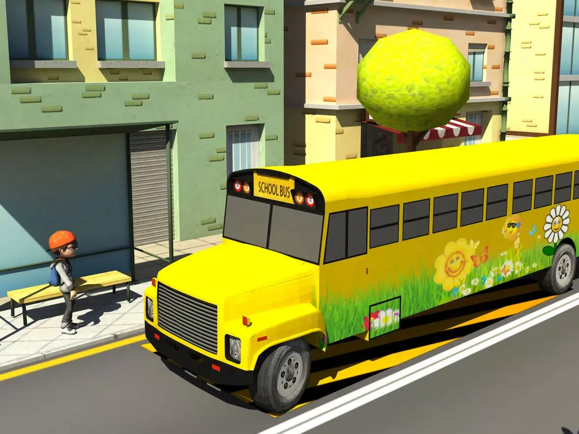 Kids School Bus Learning Driver 3d simulator iPad  Screenshots