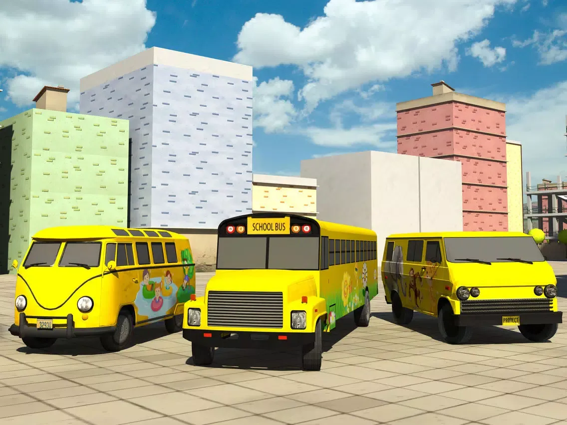 Kids School Bus Learning Driver 3d simulator iPad  Screenshots