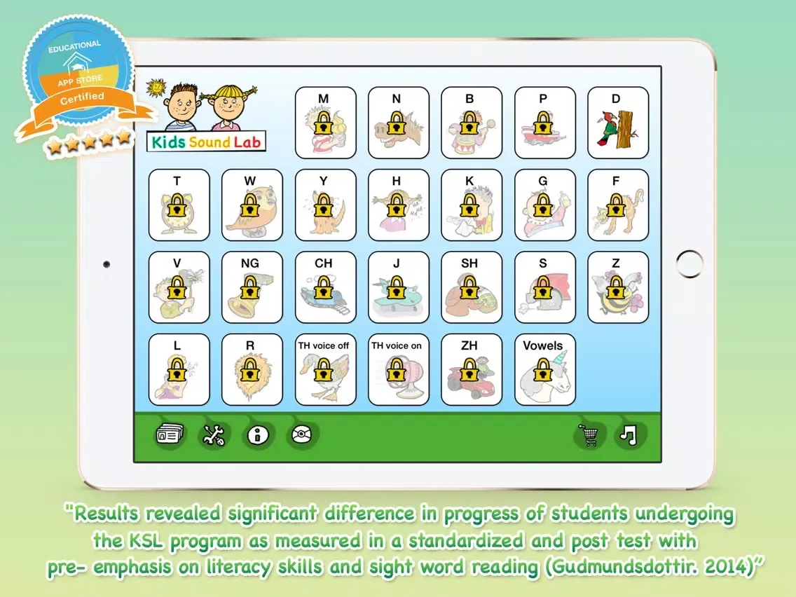Ảnh chụp màn hình của Kids Sound Lab - D sound of the woodpecker iPad 