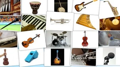 Zrzuty ekranu Musical instruments sounds flashcards and matching pairs game for kids and toddlers