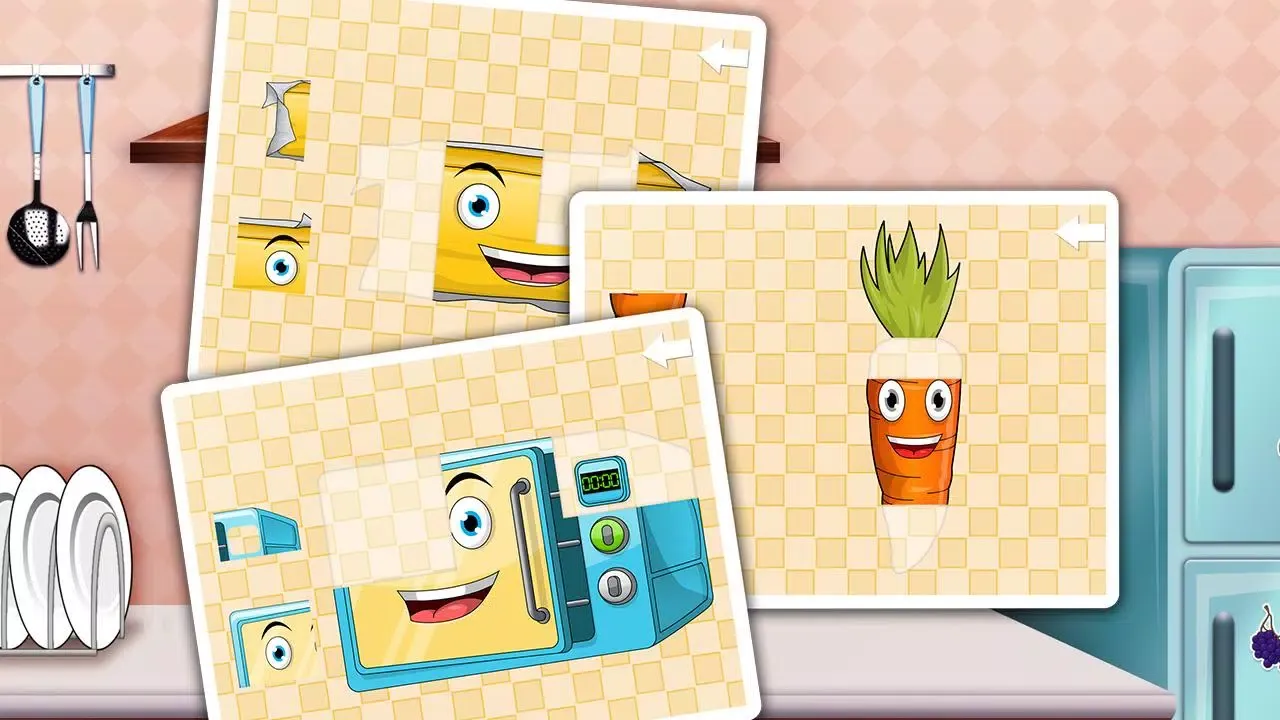 Kitchen puzzles for toddlers سکرین شاٹس
