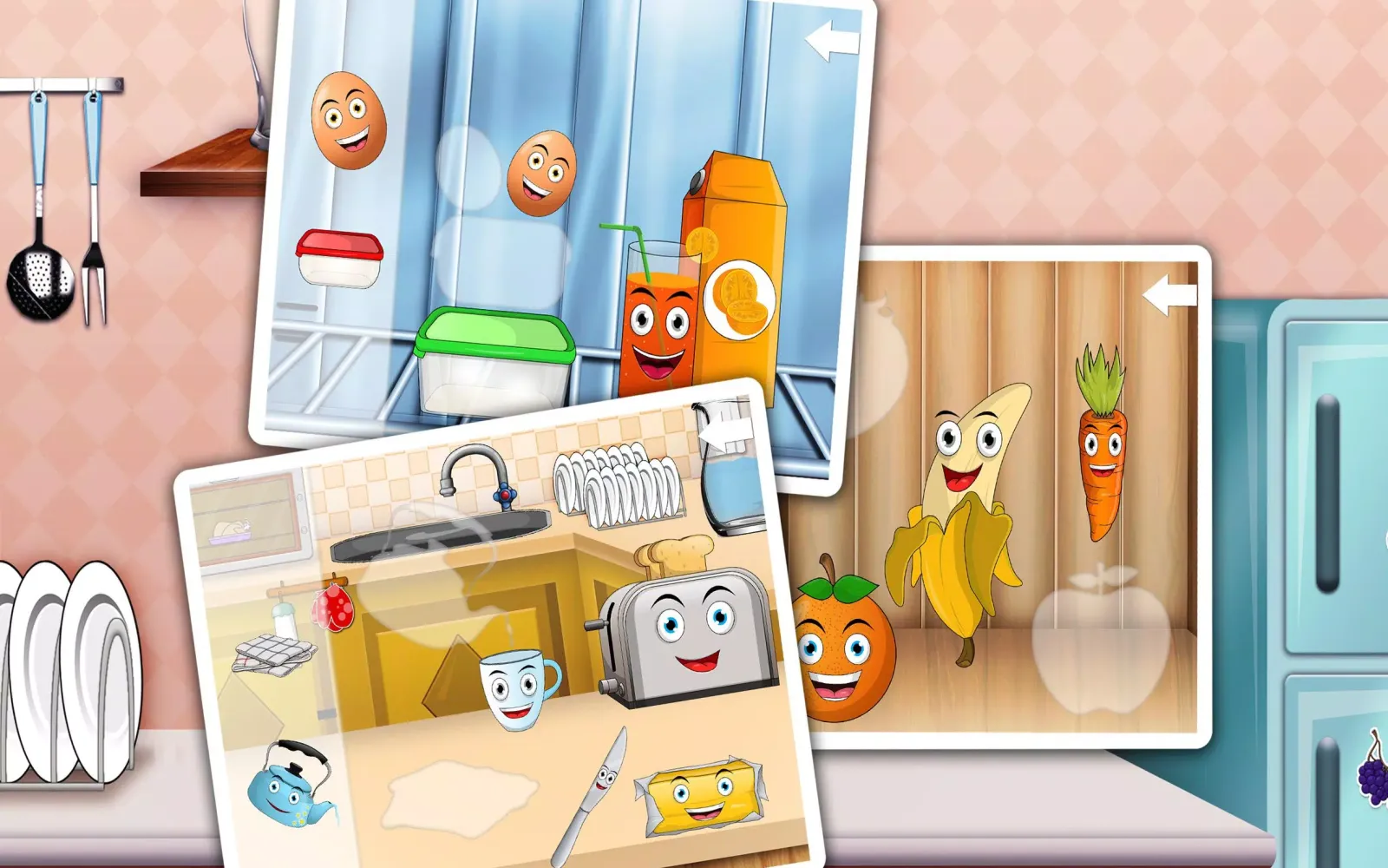 Kitchen puzzles for toddlers سکرین شاٹس