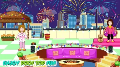 Ảnh chụp màn hình của My friend’s town pajama party
