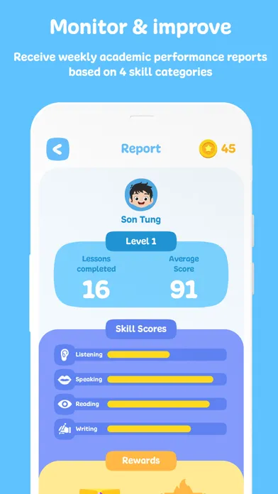Zrzuty ekranu KidsUP English