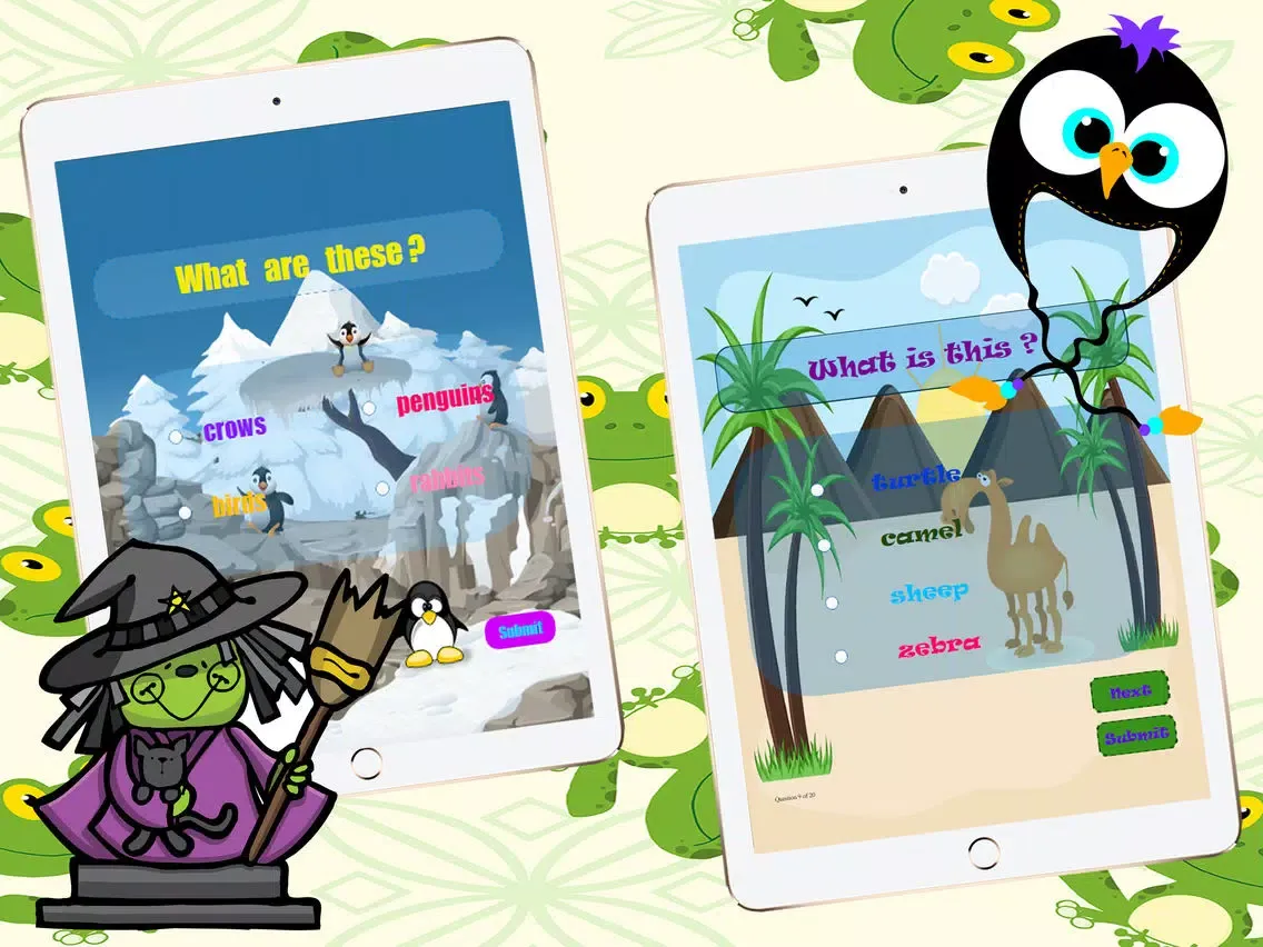 english animals & numbers question games for kids iPad  Screenshots