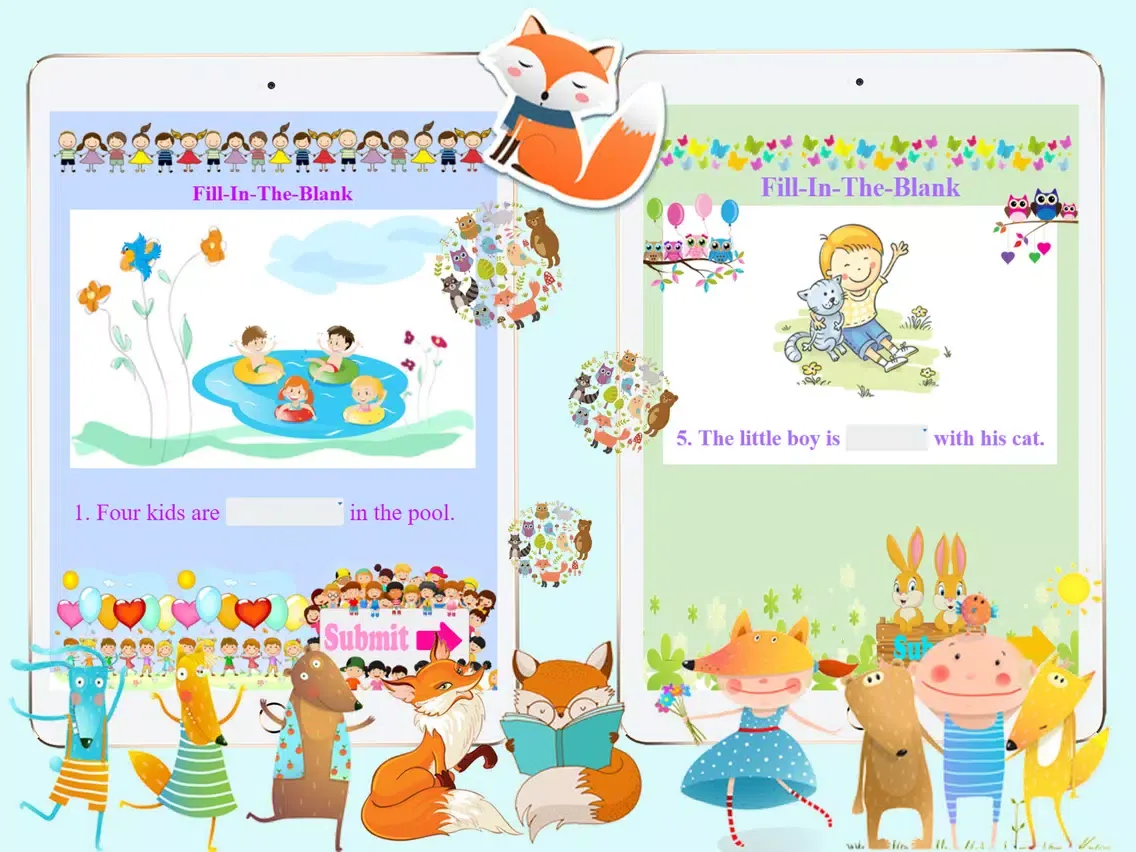 Capturas de tela do fill in the blank is easy game to learn english iPad 