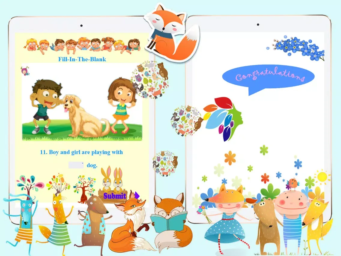 Capturas de tela do fill in the blank is easy game to learn english iPad 