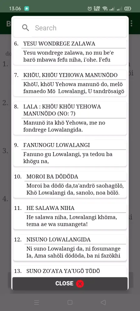 Tangkapan layar Buku Zinuno Gereja AMIN