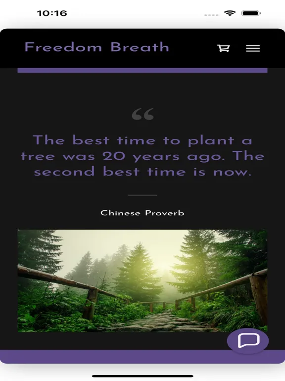 Tangkapan layar Freedom Breath iPad 