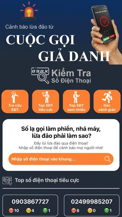 Capturas de tela do Kiểm Tra Số Điện Thoại