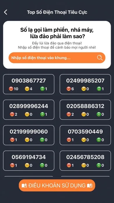 Capturas de tela do Kiểm Tra Số Điện Thoại