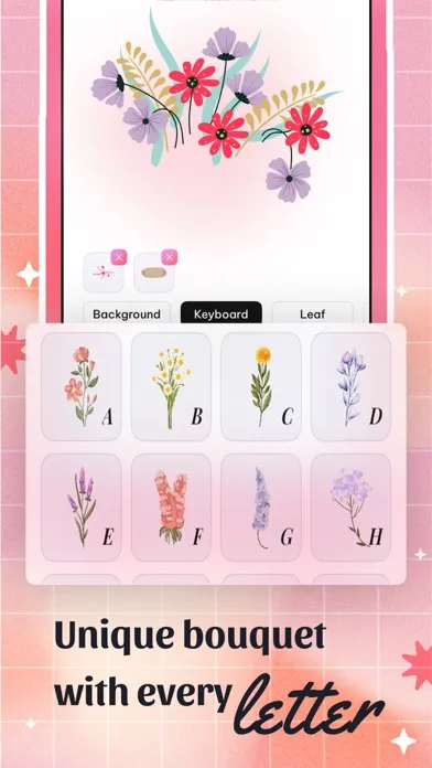 Zrzuty ekranu DIY Flower Language Keyboard