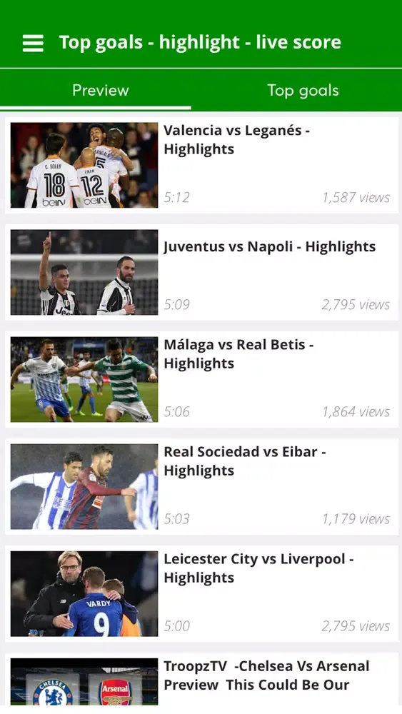 Football daily - top goals, highlight, live score স্ক্রিনশট