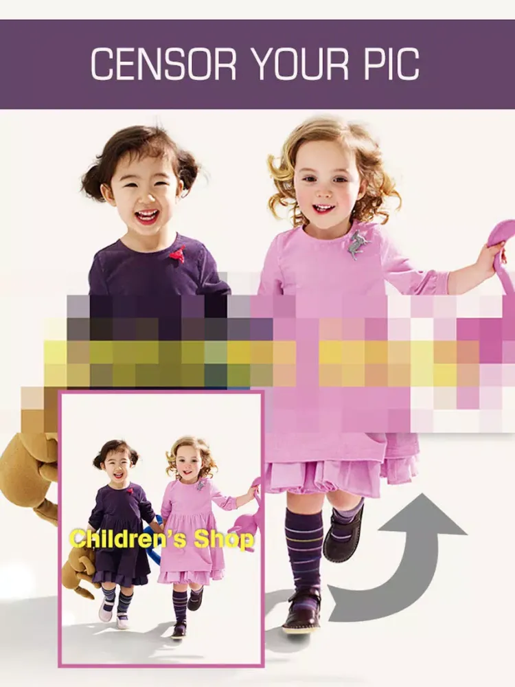 Blurred - Censoring (blur or pixelate) in Photos iPad 应用截图