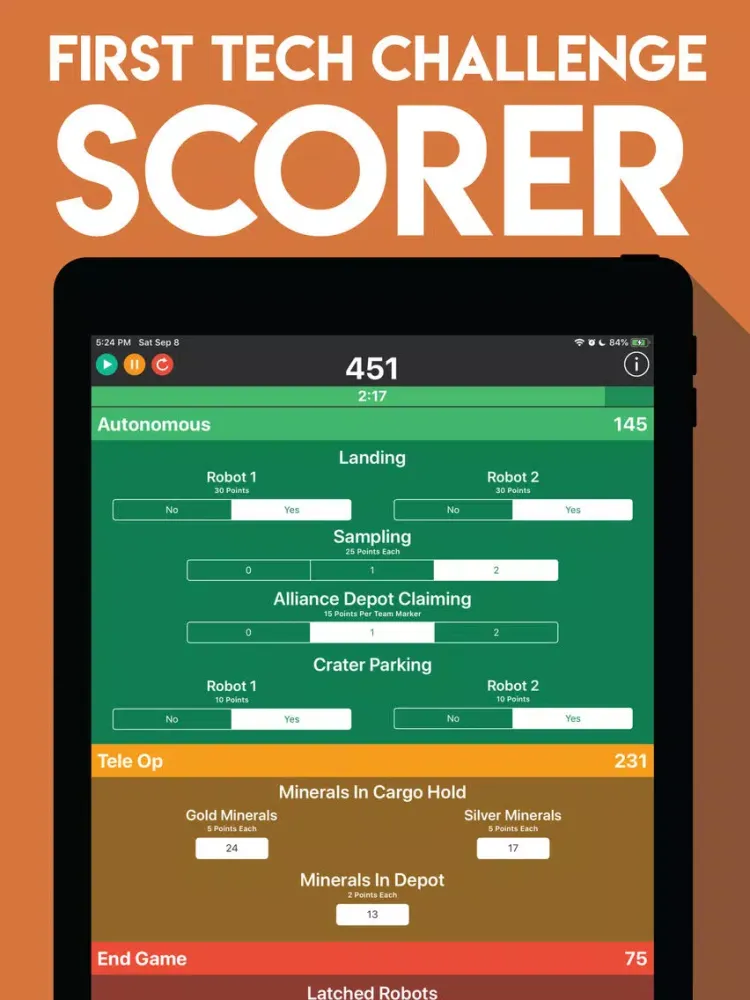 FTC Scorer 2018-2019 iPad  स्क्रीनशॉट