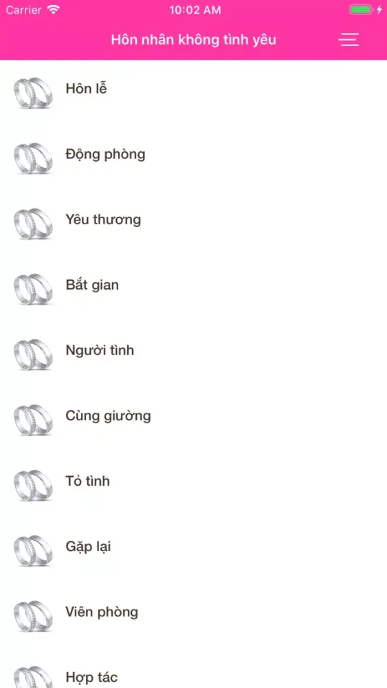 Tangkapan skrin Tình yêu - Hôn nhân