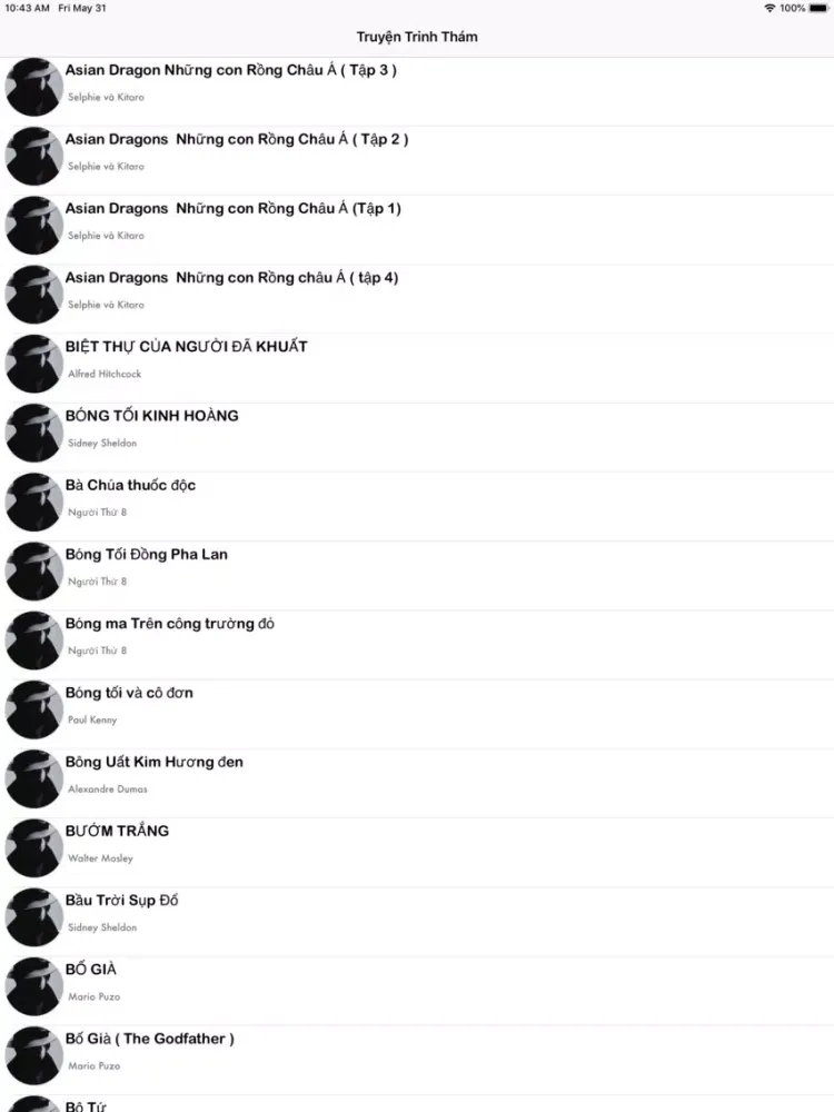 Screenshot di 101 Truyện Trinh Thám Hay Nhất iPad 