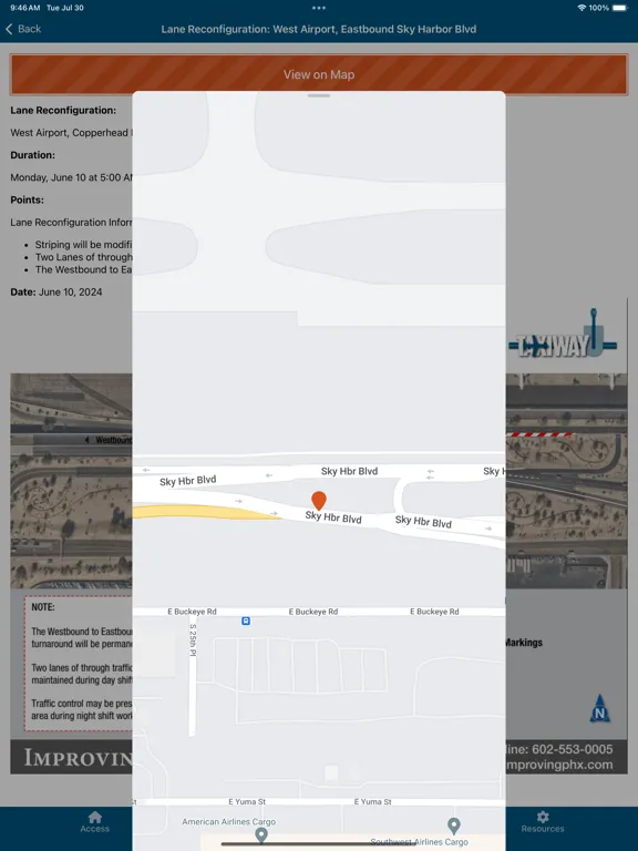 PHX Taxiway U iPad  スクリーンショット