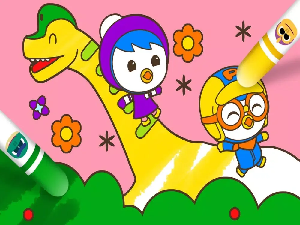 Скриншоты Pororo Dinosaur Sketchbook iPad 