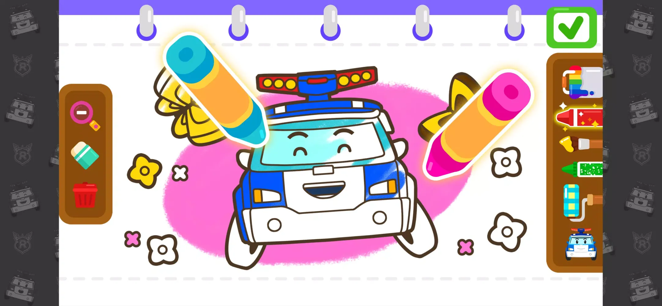 تصاویر Poli Coloring & Games - Kids