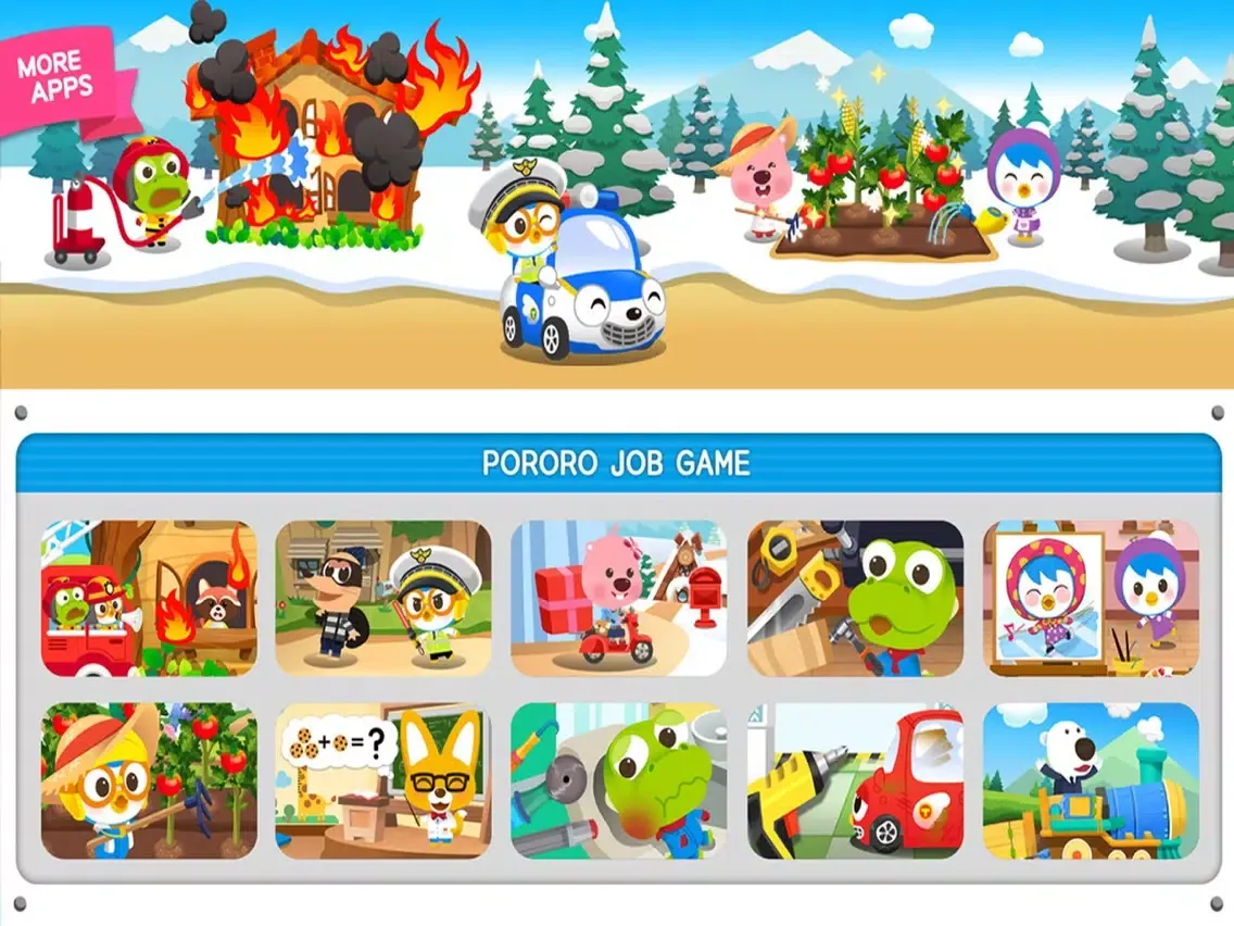 Capturas de tela do Pororo Job Game iPad 