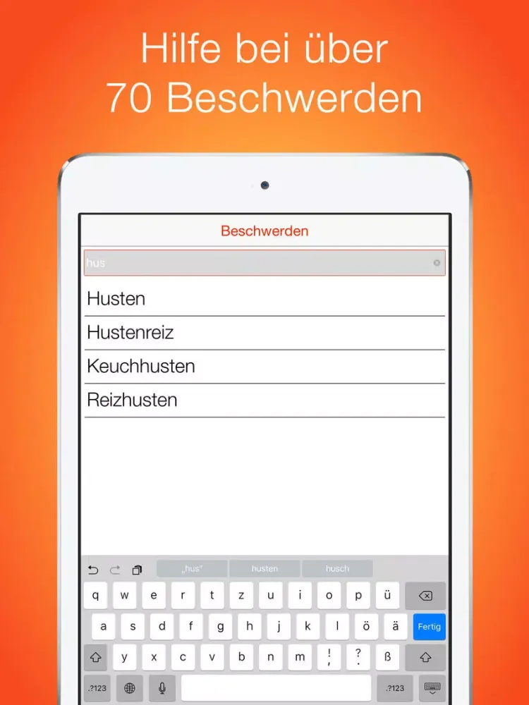 Zrzuty ekranu Hausmittel iPad 