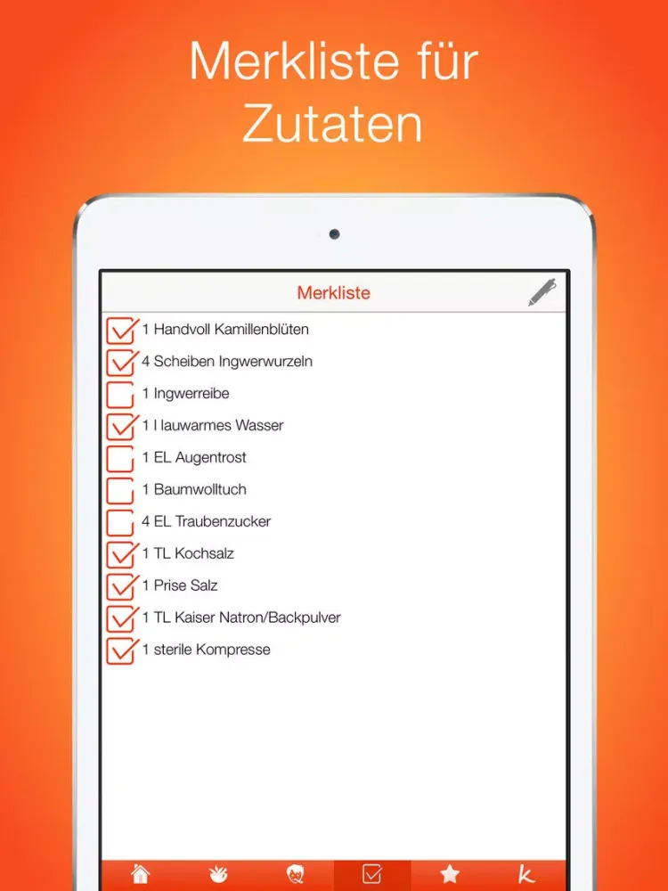 Zrzuty ekranu Hausmittel iPad 
