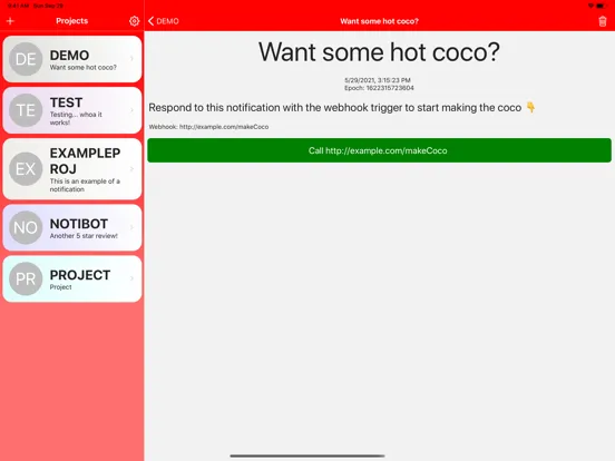 NotiBot iPad  Ekran Görüntüleri