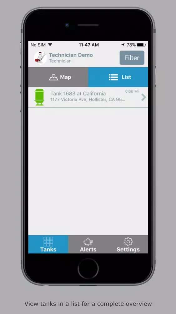 Captures d'écran de Tank Monitoring by Kii