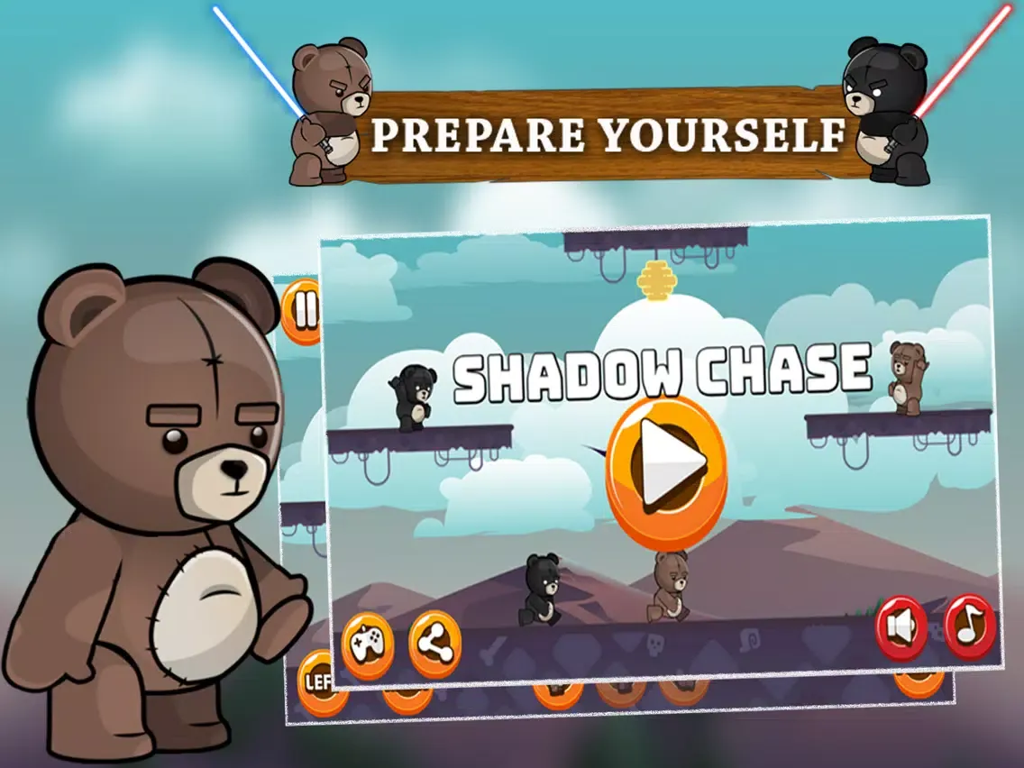 Shadow Chase - Run Bear Run iPad  स्क्रीनशॉट