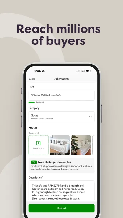 Скриншоты Gumtree: Find local ads & jobs