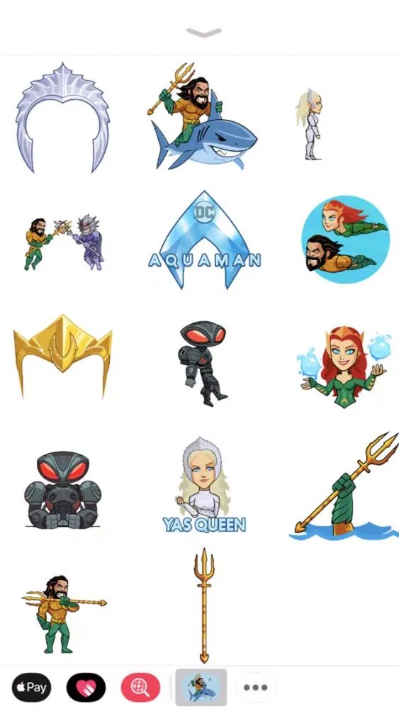 Tangkapan layar Aquaman Sticker Pack