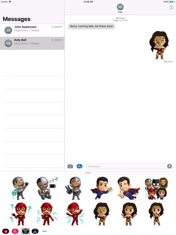 Capturas de tela do Justice League Sticker Pack iPad 