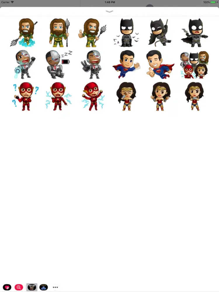 Capturas de tela do Justice League Sticker Pack iPad 