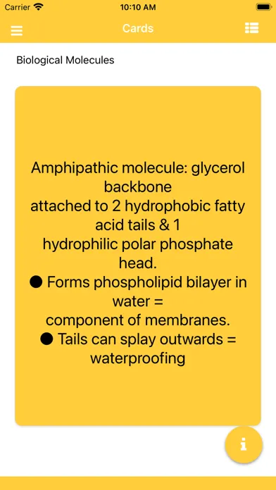 Скриншоты A-Level Biology Flashcards Pro