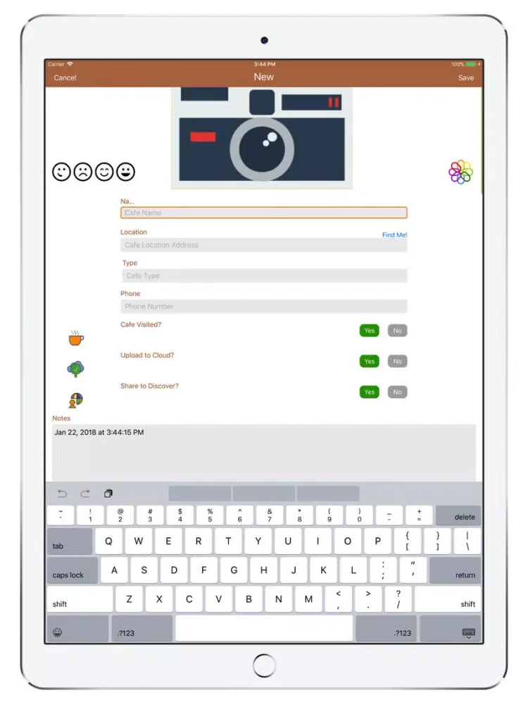 Скриншоты 8Cafe iPad 