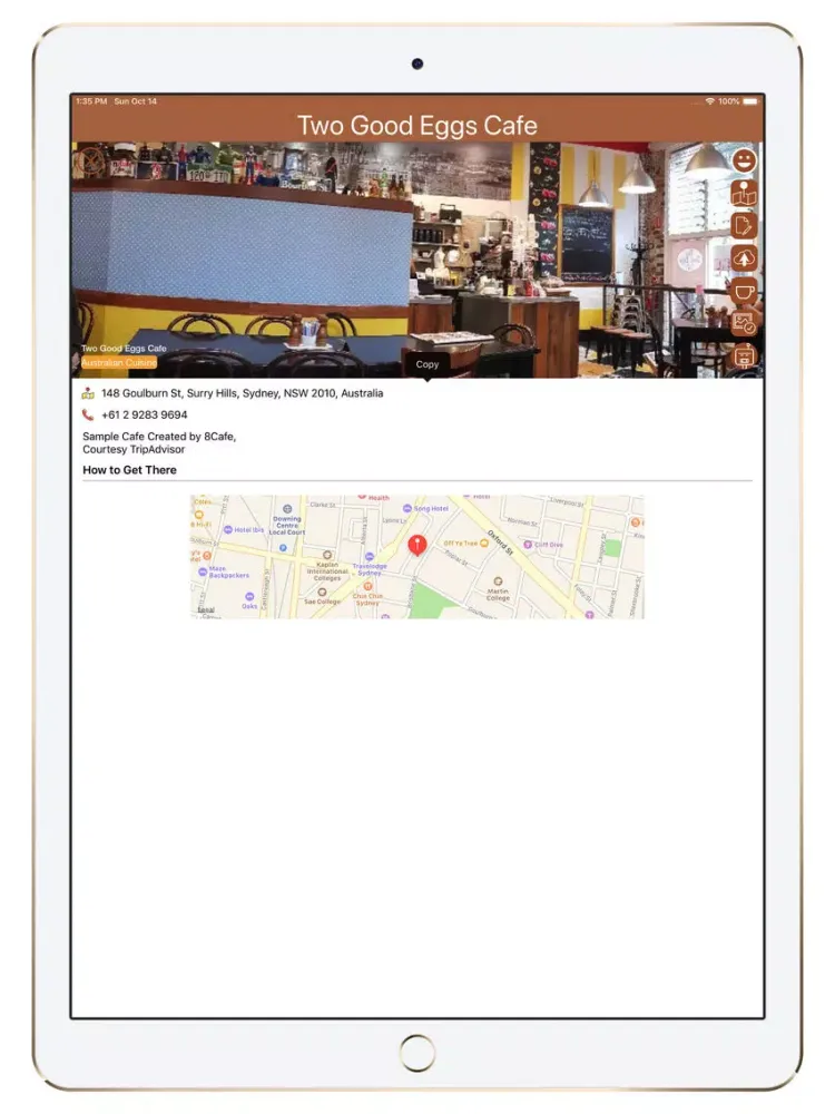 Скриншоты 8Cafe iPad 