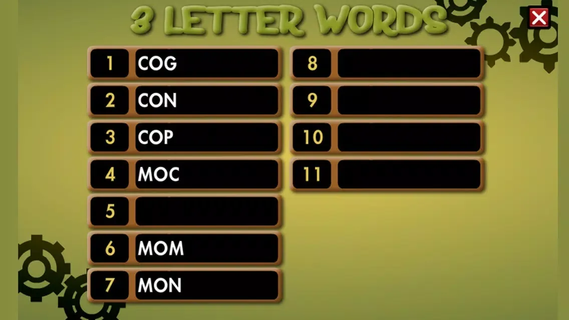 Zrzuty ekranu Word Grinder