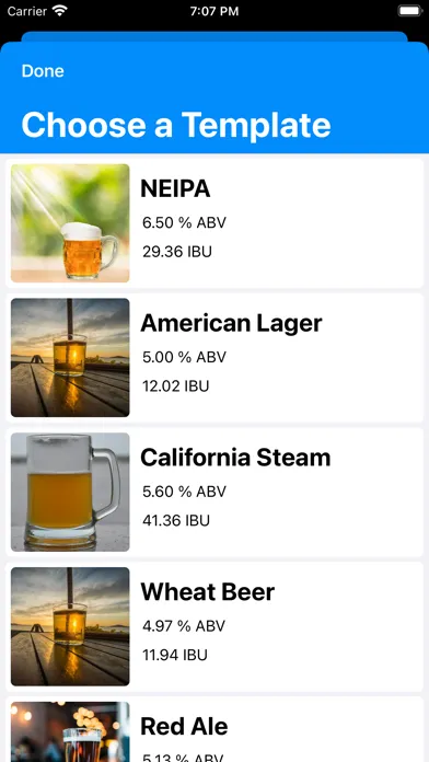 Capturas de tela do Beer Lab