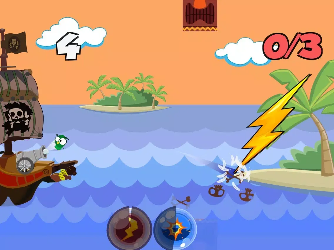 Tangkapan skrin Smashy Bird and Angry Pirate iPad 