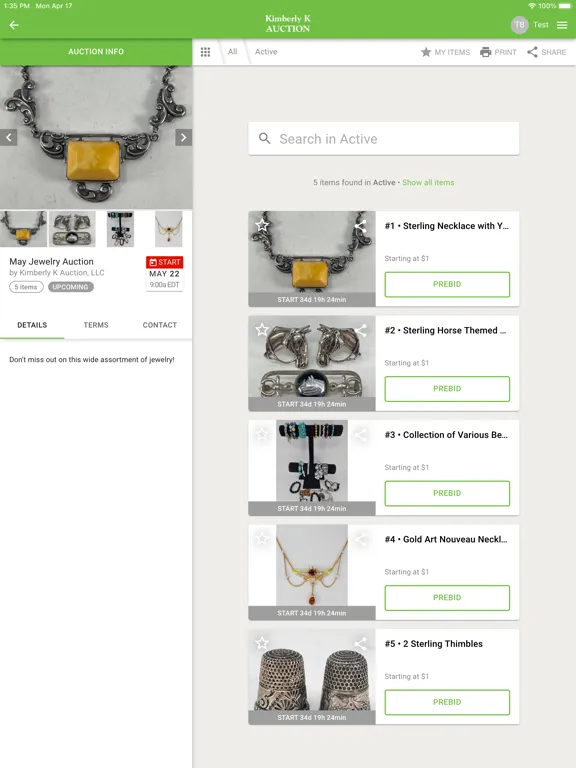 Скриншоты Kimberly K Auction iPad 