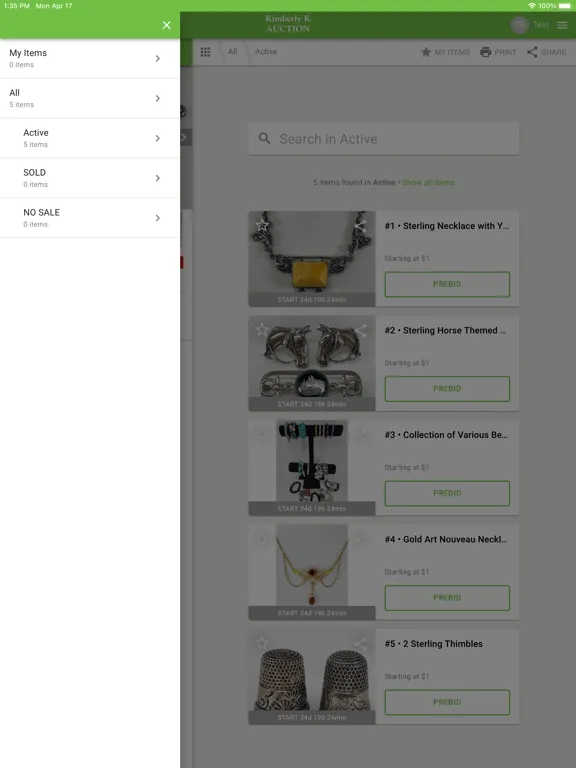 Скриншоты Kimberly K Auction iPad 