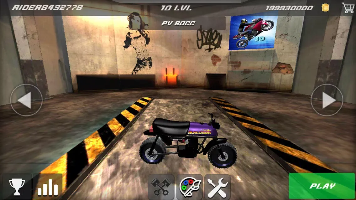 ภาพหน้าจอของ Wheelie Rider 2D