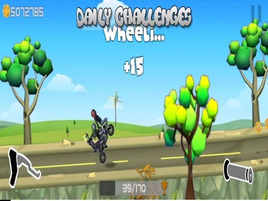 ภาพหน้าจอของ Wheelie Bike iPad 
