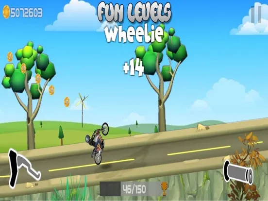 ภาพหน้าจอของ Wheelie Bike iPad 