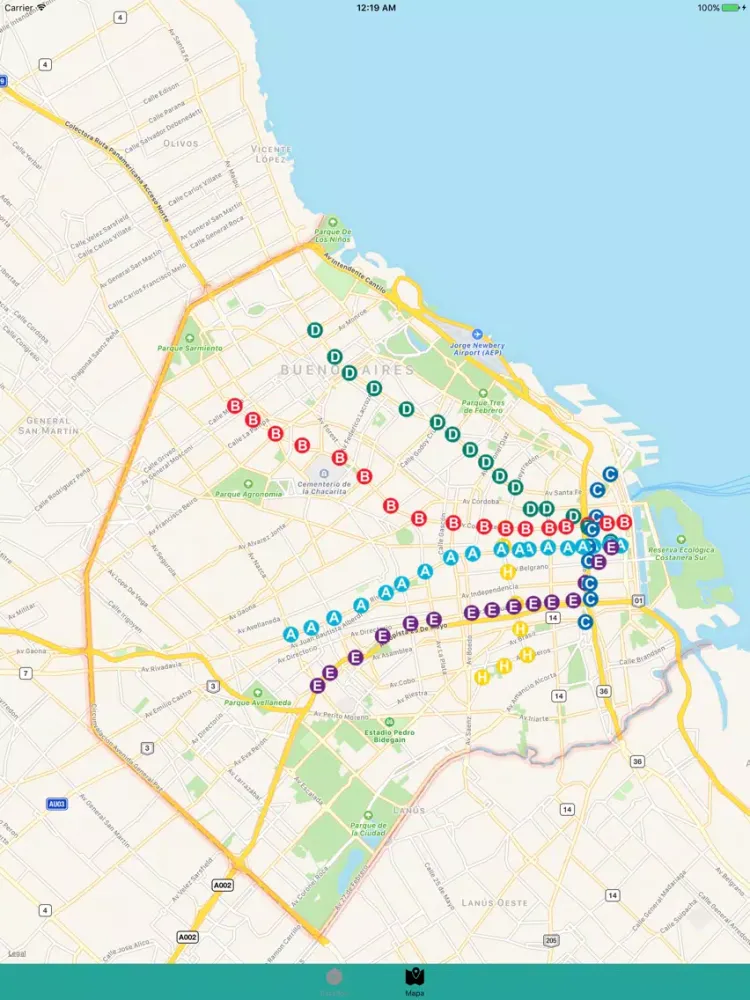 Скриншоты Estado del Subte iPad 