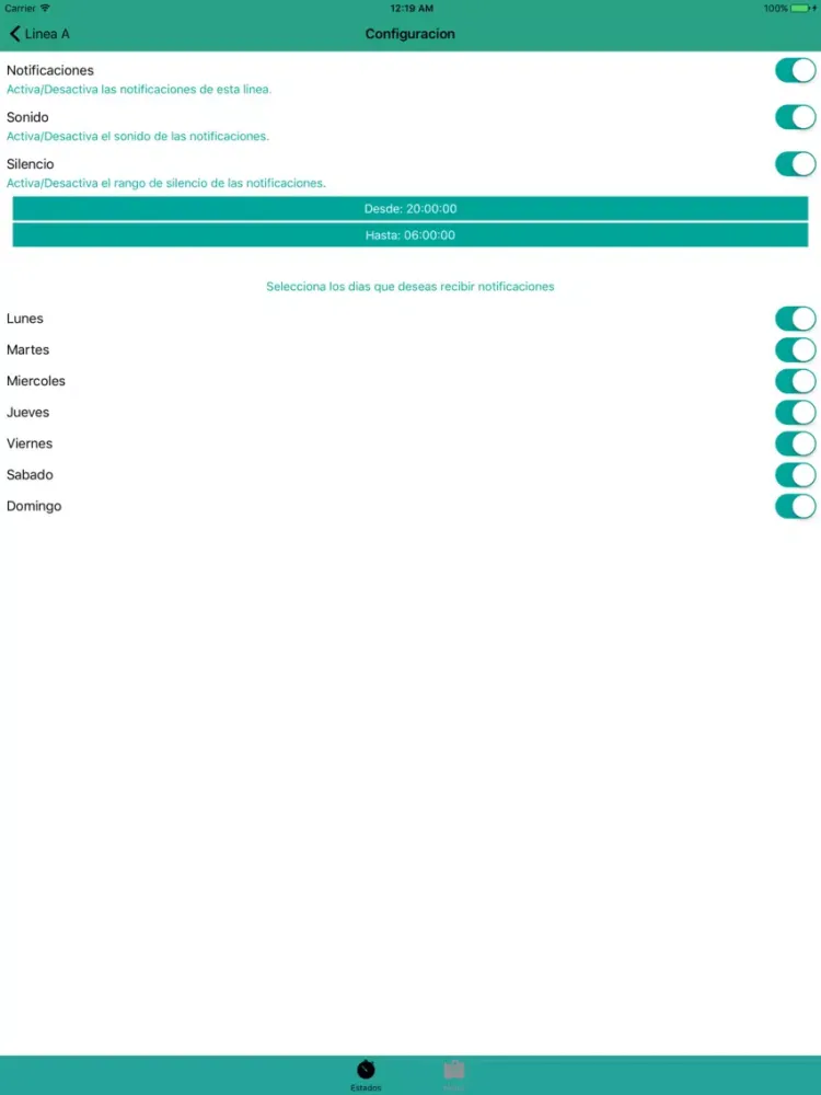 Скриншоты Estado del Subte iPad 
