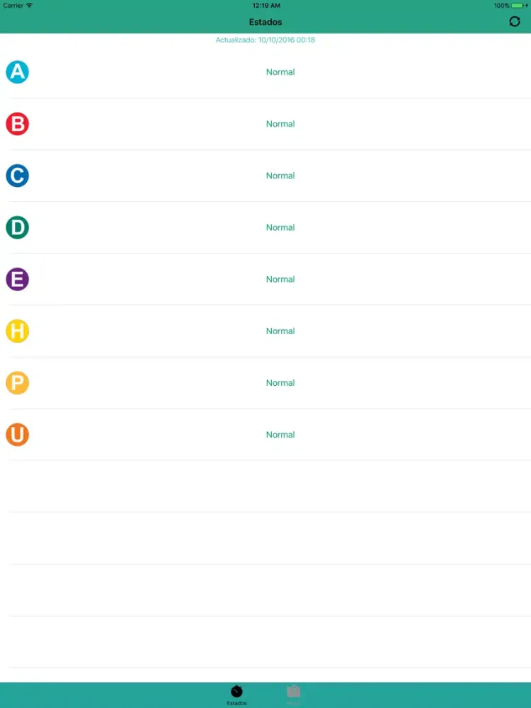 Скриншоты Estado del Subte iPad 